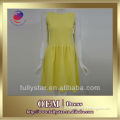 girls' dress sleeveless long dress yellow